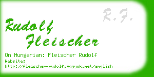 rudolf fleischer business card